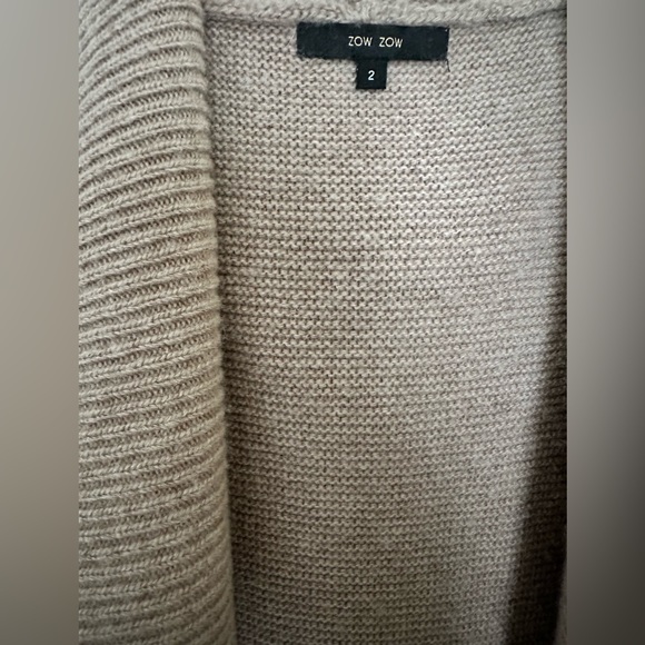 Zow Zow Sweater Vest Wool Cardigan Hooded Vest Ribbed Medium - Picture 4 of 4